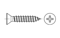 ISO 7050 A 2 Form C-H Senk-Blechschrauben mit Spitze, mit Phillips-Kreuzschlitz H - Abmessung: 2,2 x 9,5-C-H, Inhalt: 1000 Stück