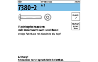 ISO 7380-2 A 2 Flachkopfschrauben mit Innensechskant und Bund - Abmessung: M 3 x 6, Inhalt: 500 Stück