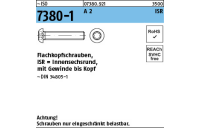 ~ISO 7380-1 A 2 ISR Flachkopfschrauben mit Innensechsrund - Abmessung: M 6 x 25 -T30, Inhalt: 500 Stück
