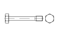 ~DIN 7964 A 2 K-D1 Sechskantschrauben mit dünnem Schaft, kurzem Gew., Schlüsselweiten nach ISO - Abmessung: M 10x 25/12,5, Inhalt: 50 Stück