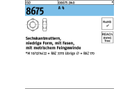 ISO 8675 A 4 Niedrige Sechskantmuttern mit Fasen und metrischem Feingewinde - Abmessung: M 10 x 1,25, Inhalt: 50 Stück