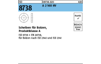 ISO 8738 A 2 160 HV Scheiben für Bolzen, Produktklasse A - Abmessung: 8, Inhalt: 50 Stück