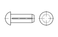 ISO 8746 1.4303 (A 2) Form A Halbrundkerbnägel, mit Fase - Abmessung: 2,5 x 4, Inhalt: 100 Stück
