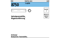 ISO 8750 1.4310 Spiralspannstifte, Regelausführung - Abmessung: 1 x 12, Inhalt: 1000 Stück
