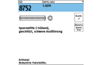 ISO 8752 1.4310 Spannstifte (-hülsen), geschlitzt, schwere Ausführung - Abmessung: 1 x 4, Inhalt: 100 Stück