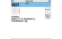 DIN 9021 A 2 Scheiben, Außen Ø ~3 x Schrauben Ø, Produktklasse C - Abmessung: 3,2 x 9 x0,8, Inhalt: 1000 Stück