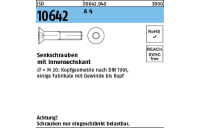 ISO 10642 A 4 Senkschrauben mit Innensechskant - Abmessung: M 4 x 12, Inhalt: 500 Stück