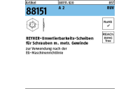Artikel 88151 A 2 RUV REYHER-Unverlierbarkeits-Scheiben für Schrauben m. metr. Gewinde - Abmessung: M 8 x 16 x 0,5, Inhalt: 100 Stück
