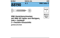 Artikel 88190 A 2 SPAX Seko-Z SPAX Glasleistenschrauben, mit Spitze und Fäsrippen, Senkkopf, Pozidriv-KS - Abmessung: 3,5 x 40/23-Z2, VE mit 200 Stück