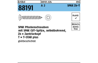 Artikel 88191 A 2 SPAX Zk-T SPAX-Pfostenschrauben, mit Spitze selbstbohrend, Zentrierkopf - Abmessung: 8 x 50/45 -T40, Inhalt: 50 Stück