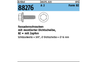 Artikel 88276 A 2 Form BZ Fassadenschrauben mit montierter Dichtscheibe mit Zapfen - Abmessung: BZ 6,3 x 38, Inhalt: 400 Stück