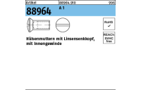 Artikel 88964 A 1 Hülsenmuttern mit Linsensenkkopf, mit Innengewinde - Abmessung: M 4 x 14, Inhalt: 100 Stück
