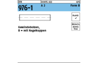 DIN 976-1 A 2 Form B Gewindebolzen, mit Kegelkuppen - Abmessung: BM 10 x 100, Inhalt: 100 Stück