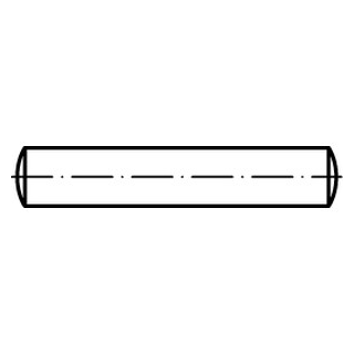 DIN 7 1.4305 Form A Zylinderstifte,Toleranzfeld m6 - Abmessung: 16 m6 x 18, Inhalt:  10 Stück