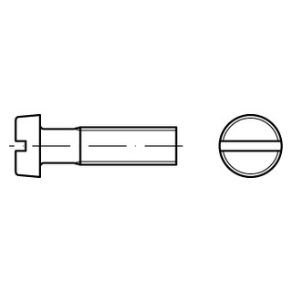 DIN 84 A2  Zylinderschrauben mit Schlitz - Abmessung: M 1,2  x 2, Inhalt:  1000 Stück