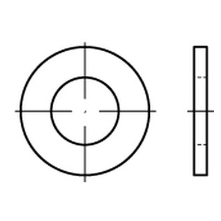 DIN 125 A2 Form A 25,0x44,0x4,0 mm für M 24 - Unterlegscheiben ohne Fase