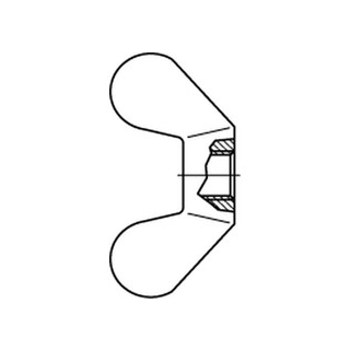 DIN 315 A2 Flügelmuttern, runde Flügelform, Produktklasse C (g) - Abmessung: M 8, Inhalt:  50 Stück