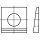 DIN 435 A4  Scheiben, vierkant, keilförmig 14 %, für Doppel-T-Träger - Abmessung: 17,5, Inhalt:  25 Stück