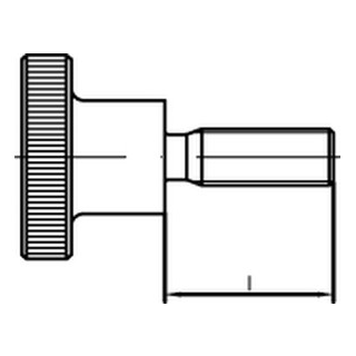 DIN 464 1.4305  Rändelschrauben, hohe Form - Abmessung: M 8  x 12, Inhalt:  25 Stück