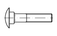 DIN 603 - Flachrundschrauben mit Vierkantansatz, Vollgewinde - Edelstahl A2-70 - M8X40/40 - 100 Stück