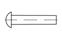 DIN 660 A4 Halbrundniete - Abmessung: M 5 x 20, VE mit 200 Stück