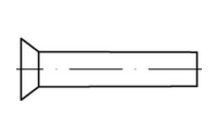 DIN 661 A4 Senkniete - Abmessung: M 3 x 8, VE mit 500 Stück