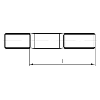 DIN 835 - Stiftschrauben, Einschraubende ? 2d - Edelstahl A2 - M24X45 - 50 Stück