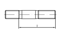 DIN 835 - Stiftschrauben, Einschraubende ? 2d - Edelstahl A2 - M24X45 - 50 Stück