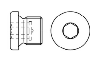 DIN 908 A2 zyl.-Rohr G verschlussschrauben mit Bund und Innensechskant, mit zyl. Rohrgewinde - Abmessung: R 1/8, Inhalt:  50) Stück