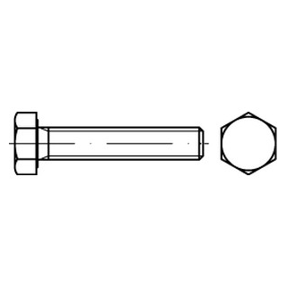 DIN 933 A2 Sechskantschrauben mit Gewinde bis Kopf und Schlitz - Abmessung: M 8 SZx 65, Inhalt:  100 Stück