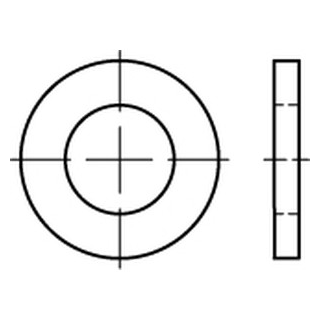 DIN 1441 A2  Scheiben für Bolzen Produktklasse C (g) - Abmessung: 17 x 28 x 3, Inhalt:  50 Stück