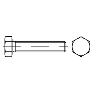 ISO 4017 - Sechskantschrauben mit Gewinde bis Kopf - Edelstahl A4-70 - M10X150 - 50 Stück