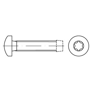 DIN 7500 - Gewindefurchende Linsenschrauben, Form CE - Edelstahl A2 - CE M5X8 TX25 - 500 Stück