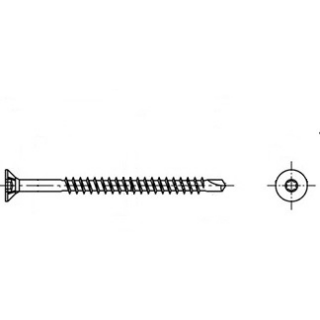 Artikel 9044 A2  SP-Drill Seko-Holzbauschrauben mit Bohrspitze, TX20 - Abmessung: 4 x 30/18, Inhalt:  200 Stück